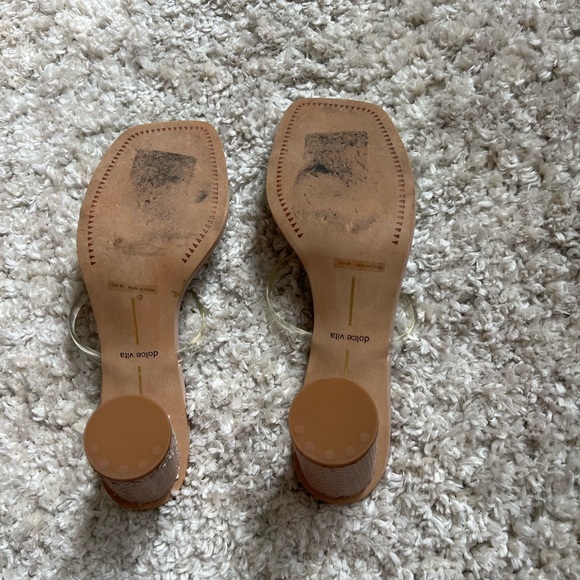 Host pick x2!🎉 Nude and clear Dolce Vita Noles mules style Heels sandals - Picture 7 of 11